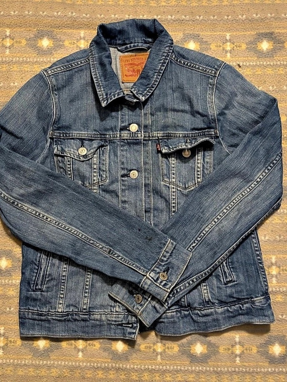 Levi's Original Trucker Jacket Denim Blue Size Medium